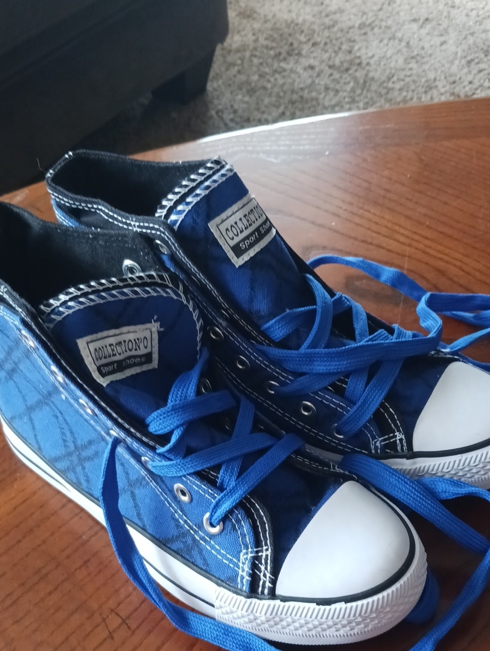 Collection B Blue High-Top Kids Sneakers